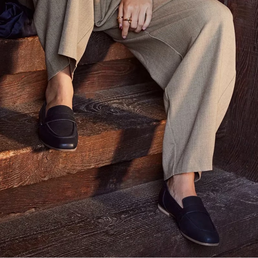 Black Toms Lynette Flat Loafer 10